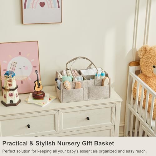 Upgraded Baby Diaper Caddy Organizer, Portable Nursery Storage Bin - Image 6
