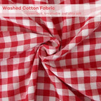 Red White Gingham Ruffle Body Pillow Cover 20"x54" - Image 6