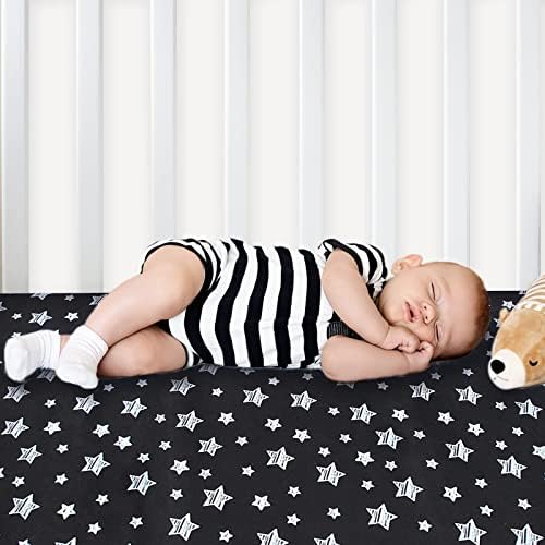 Pack and Play Sheets, Mini Crib Sheets, Stretchy Playard Fitted Sheet - Image 6
