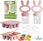 Baby Breastmilk Popsicle Molds & Baby Fruit Feeder, Infant Food Freezer Tray by WAJIAYON