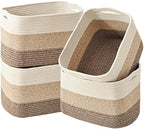 ICERZCZ Storage Baskets for Organizing & Shelves, Woven Cotton Rope by ICERZCZ