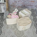 XUANGUO Woven Cotton Rope Storage Baskets 15x10x9.3" 3 Pack White - Image 4