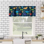 Boys Dinosaur Valance Curtains, Cartoon Dino Blackout Kids Window Treatments - Image 5
