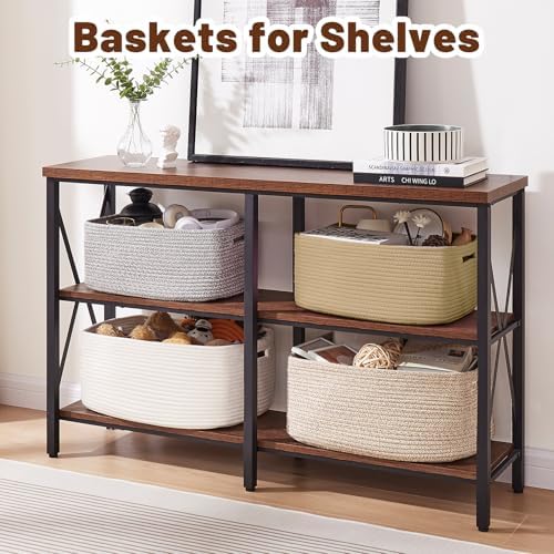 OIAHOMY Storage Basket for Shelves, Closet Cube Storage Bins Baskets for - Image 5
