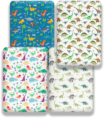 4 Pack Baby Boy Crib Sheets Set Soft Fitted Baby Boy Mattress Covers - Image 4