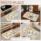 Autumn Leaves Bath Mat, Fall Colorful Diatomaceous Earth Bath Mat, Rubber - Image 7