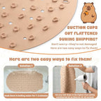 Baby Bath Mat for Kids Toddler 30"x18" Non Slip Bathtub Mat Brown - Image 4