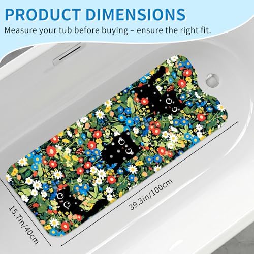 BlackCat Bath Mat for Tub Non Slip, Kids Bath Mat for Baby - Image 2