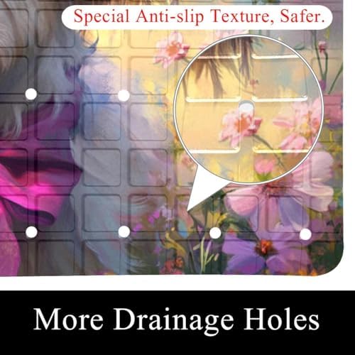 Shower Mat Bathtub Mat, 26.8x15.1 inch, Non-Slip Bath Mat - Image 2