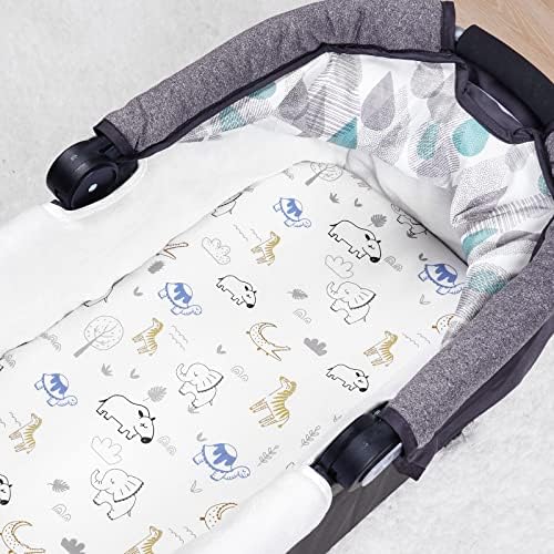 PHF 100% Cotton Bassinet Sheets 2 Pack, Soft Breathable Comfortable Cradle - Image 6