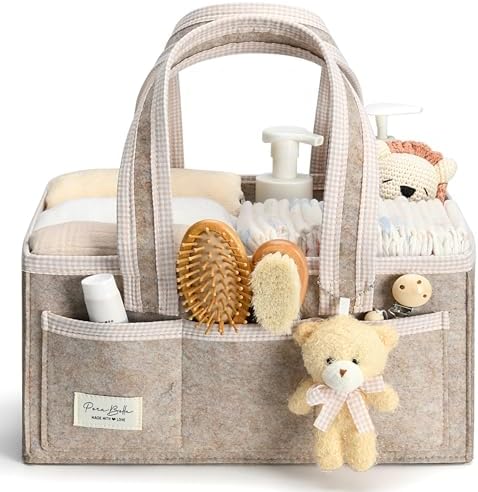 PeraBella Baby Diaper Caddy Organizer, Baby Basket Shower Gift Caddy, Portable by PeraBella