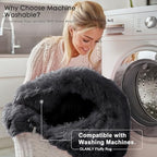 OLANLY Black Round Rugs for Bedroom - Image 3