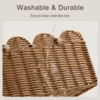 HBlife Baby Diaper Caddy Organizer, Portable Scalloped Plastic Wicker Woven - Image 7