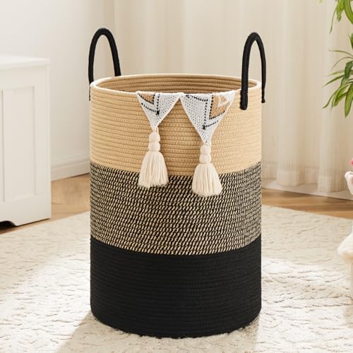 Artfeel Laundry Basket, Woven Cotton Rope Laundry Hamper, 80L by Artfeel