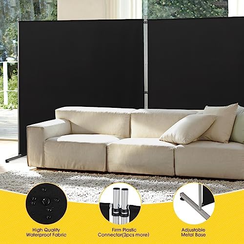 Rantila 2 Large Panels Room Divider, Portable Office Divider, Convenient Movable - Image 5