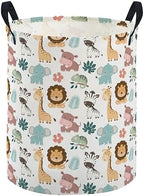 ESSME Kids Laundry Basket, Animal Hamper Collapsible Canvas Waterproof Storage by ESSME