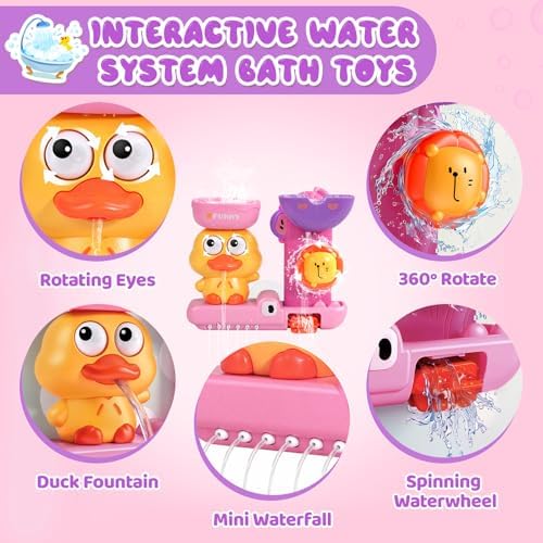 Toddler Bath Toys for Kids Ages 1-3 Waterfall Bathtub Toys for Toddlers 2-4 - Image 3