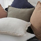 Foindtower Decorative Linen Fringe Throw Pillow Covers 26×26 Inch - Image 6