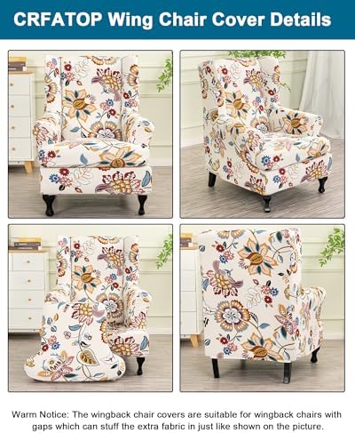 CRFATOP Wingback Chair Covers Wing Armchair Slipcovers - Image 3