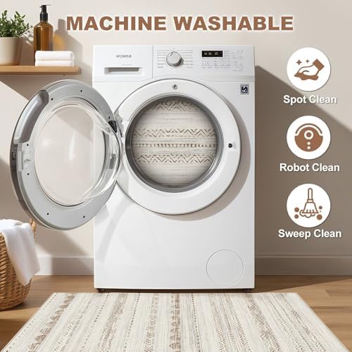 Nakagishi Boho 2x4 Washable Area Rug Non Slip Carpet - Image 2