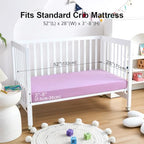 4 Pack Baby Crib Sheets for Girls - Image 6
