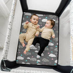 Stretchy Pack and Play Fitted Sheets: 2 Pack Mini Crib Sheets 38x26 - Image 7