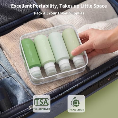 Gemice Travel Bottles for Toiletries, Tsa Approved Travel 6oz Size Containers - Image 4