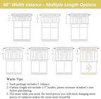Natural Valances for Windows, Light Filtering Faux Linen Textured Small Short - Image 3