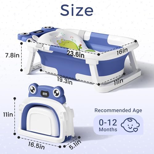 BUNWAG Baby Bathtub, Collapsible Newborn Bathtub - Image 3