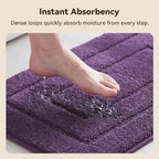GRANNY SAYS Purple Bathroom Runner Rug 59" x 24", Soft Microfiber Bath Mat - Image 3