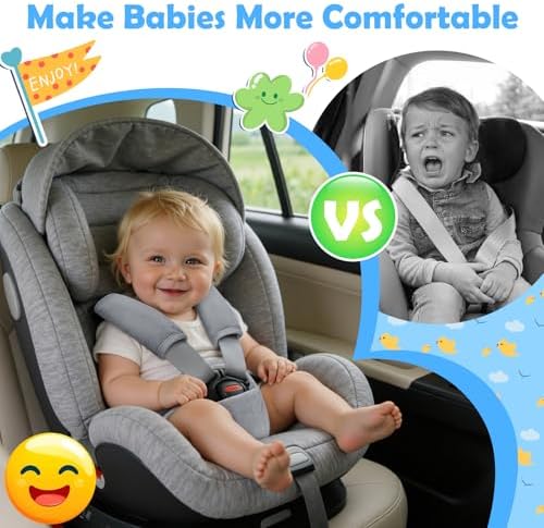 3 Pcs Stroller Straps Pads, Soft Breathable Fabric - Image 3
