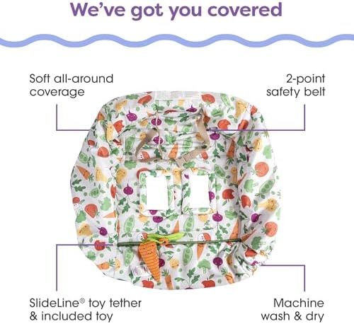 Boppy Shopping Cart & High Chair Cover, 360 Padded Baby Seat Cover & Toy - Image 3
