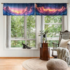 Pink Cloud Valance Curtain for Windows 2 Pack Colorful Clouds Cute Cartoon Rod - Image 7