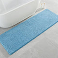 Polyester Bathroom Runner Rug 24"x72" Blue, Soft Shaggy Bath Mat by Kildoss