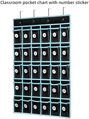 KEEPJOY Classroom Pocket Chart Organizer, Cell Phones Calculator Holder - Image 3