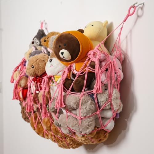 YKBU Stuffed Animal Net or Hammock Macrame Toy Diaplay Plush Toy Holder Corner - Image 7