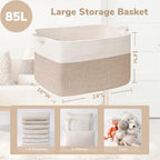 Goodpick 85L Large Woven Rope Blanket Basket - Image 3