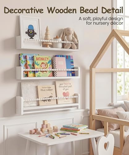 24 inch Nursery Book Shelves for Wall - Image 3