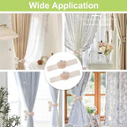 Cute Cartoon Animal Curtain Tiebacks 4Pcs Drape Rope Holdbacks - Image 7