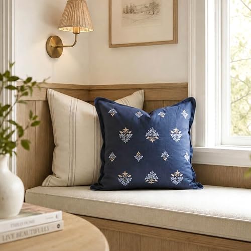 BlissBlush Throw Pillow Cover 20x20, Floral Accent Cushion Cover - Image 7