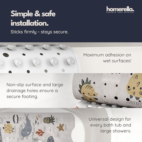 homerella Bathtub Mat Non Slip Kids 40x16 Baby Bath Mat Non Slip Anti Mold - Image 4