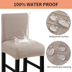 Fuloon Waterproof Barstool Covers Chair Slipcovers, 4 Pack - Image 4