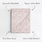 Sorrel + Fern Baby Crib Sheets Neutral, Fitted 2-Pack - Image 2