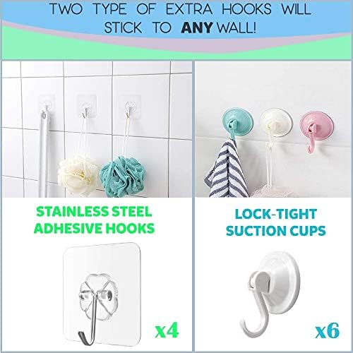 2 x Mesh Bath Toy Organizer + 6 Ultra Strong Hooks – The Perfect Bathtub Toy - Image 5