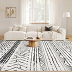 Nakagishi Black Rug Living Room Rugs: 9x12 Machine Washable Boho Large Neutral - Image 4