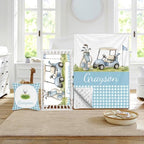 Custom Baby Boy Minky Crib Bedding Set, Golf Bedding 3 Pcs Set by Duckbe