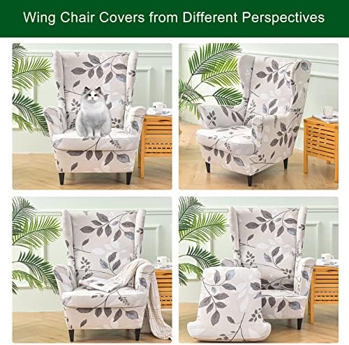 CRFATOP Wingback Chair Covers Wing Armchair Slipcovers - Image 2