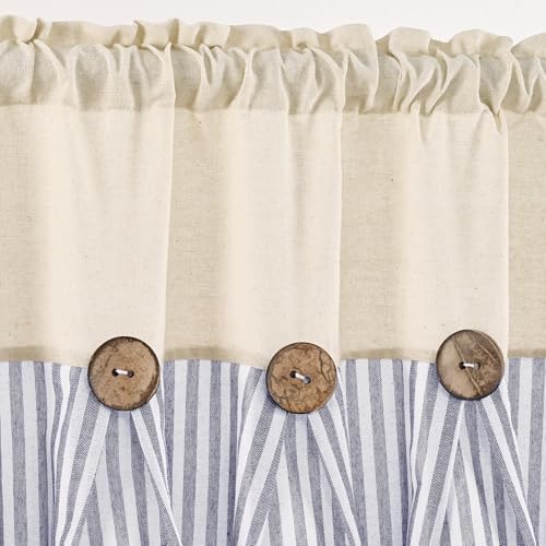 ASPMIZ Farmhouse Cotton Linen Swag Valances - Image 4