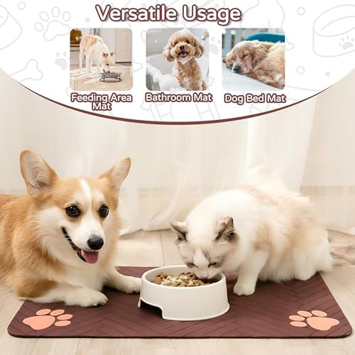Dog Cat Food Mat, Absorbent Pet Feeding Mat - Image 6
