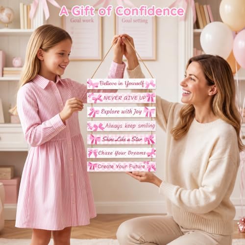 Girls Room Decor Colorful Inspirational Wall Plaque Set - Image 4